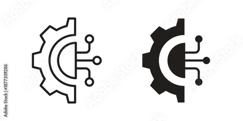 Technology icons collection glyph and mixed vector Illustrations