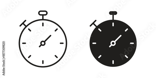 Timer icons collection glyph and mixed vector Illustrations