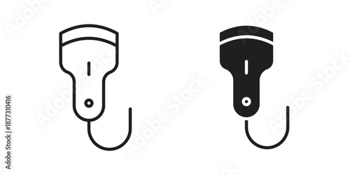 Ultrasound icons collection glyph and mixed vector Illustrations