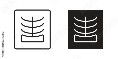 X ray icons collection glyph and mixed vector Illustrations