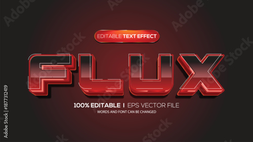 3d text effect flux theme