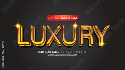 3d text effect luxury theme