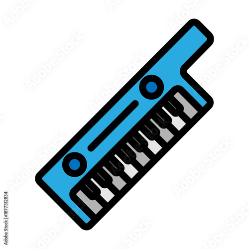 Keytar Vector Filled Icon Design