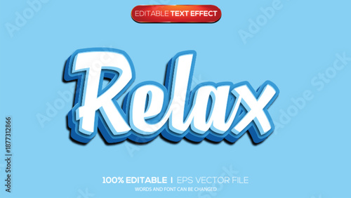 3d text effect relax theme