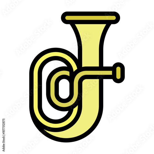Tuba Vector Filled Icon Design