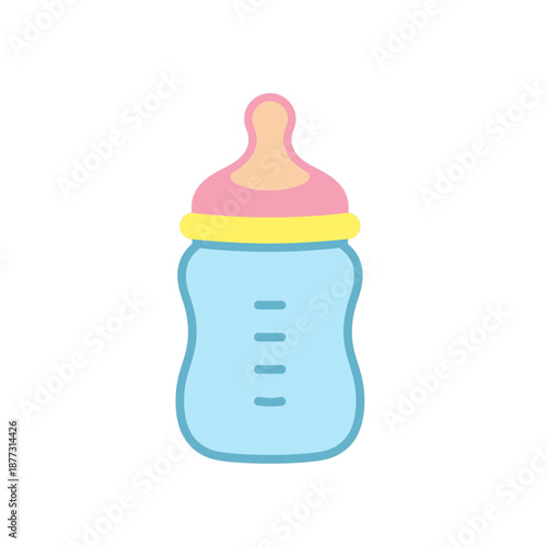 Flat vector icon of a baby bottle.