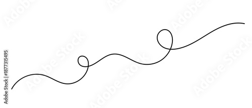 Swirl line, vector isolated doodle illustration, decorative abstract art