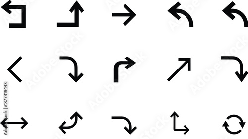 Arrow icon set. Arrow. Cursor. Black vector arrows icons
