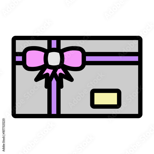 Gift Voucher Vector Flat Icon Design