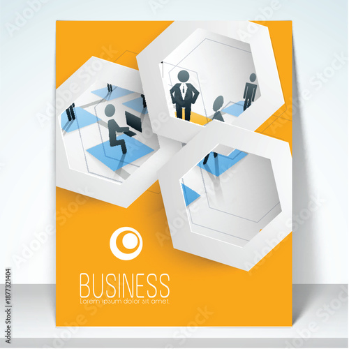 professional business flyer template or brochure design