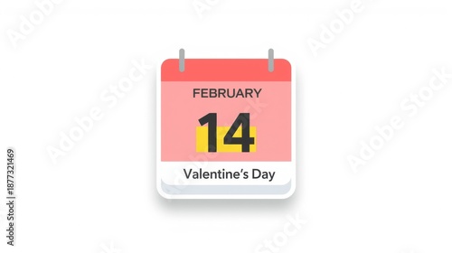 February 14th marked as valentine's day