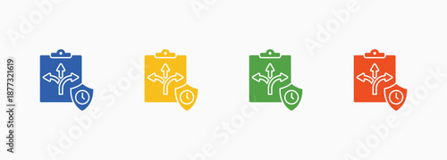 Flexible Term Icon Set Color Multiple Style Collection Element For Design