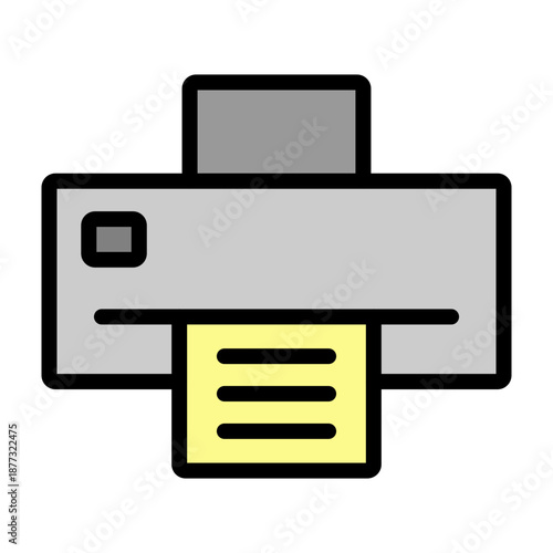 Print Vector Filled Icon Design
