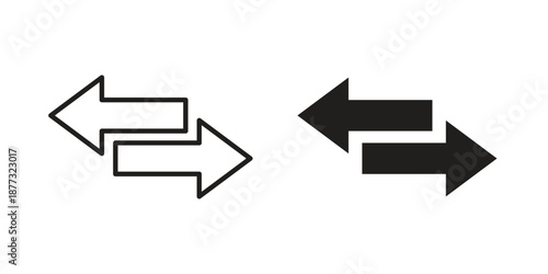 Data transfer icons on white background - editable stroke vector illustration for web and mobile