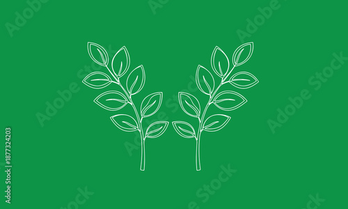 A vibrant green tree vector illustration featuring lush leaves and branches designed as a sustainable eco symbol for nature and environmental growth