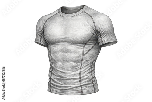 Wallpaper Mural Man's tight shirt, sportswear sketch on transparent background art style. Torontodigital.ca