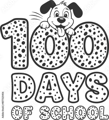 Holy Cow 100 Days of School Funny Cow Print Typography Design for Kids Classroom Celebration Educational Vector Art