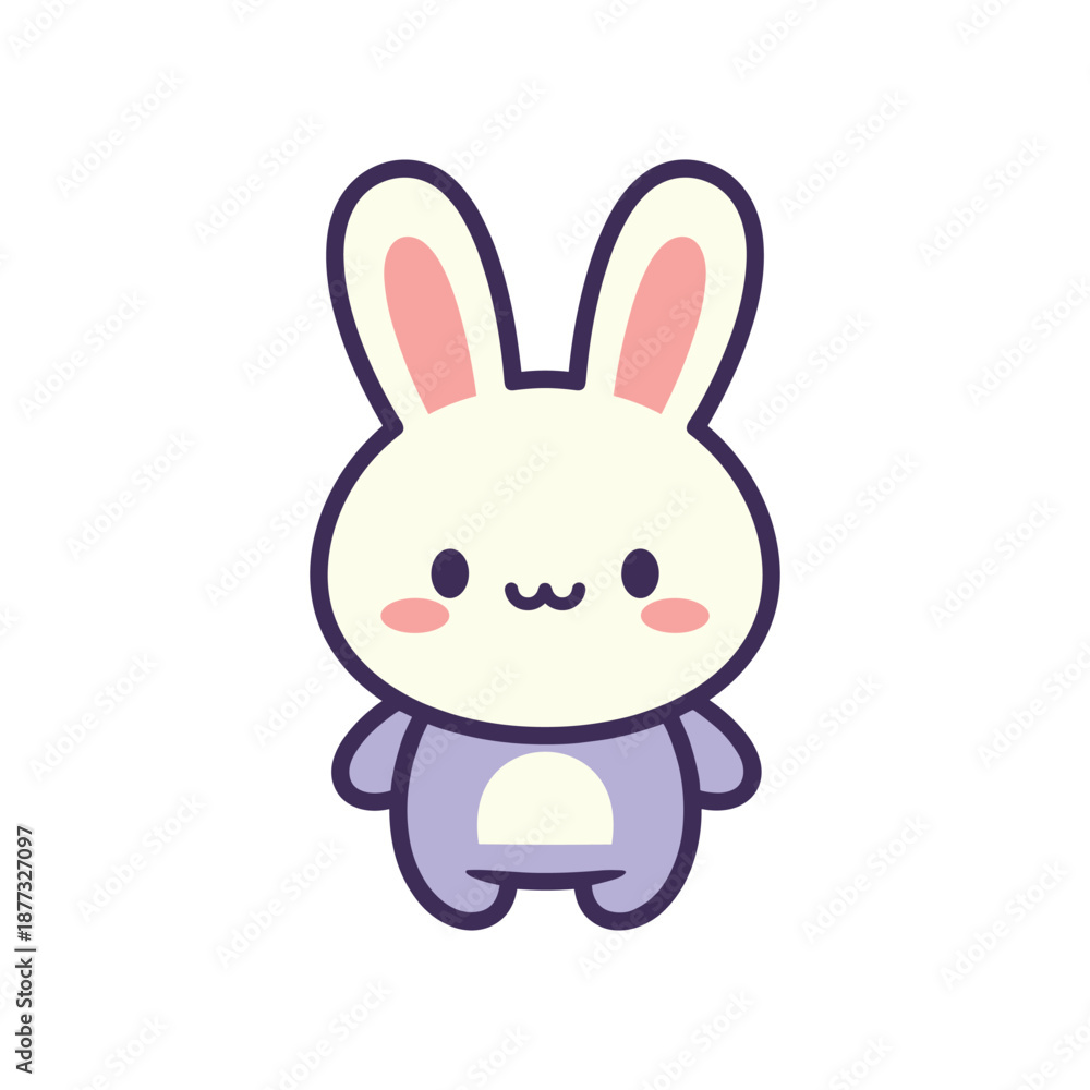 Fototapeta premium Adorable Cartoon Bunny Character Illustration