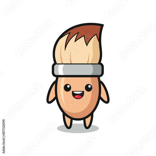 Cartoon Potato Character with Mohawk Hairdo Illustration