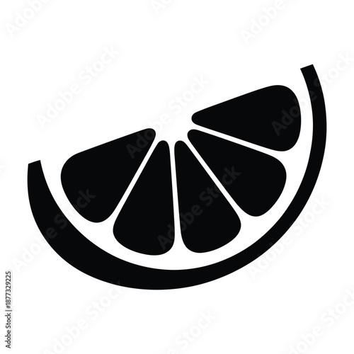 Fruit wedge Vector, Silhouette, Illustration