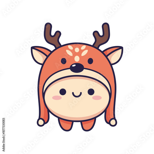 Adorable Cartoon Deer Character Illustration