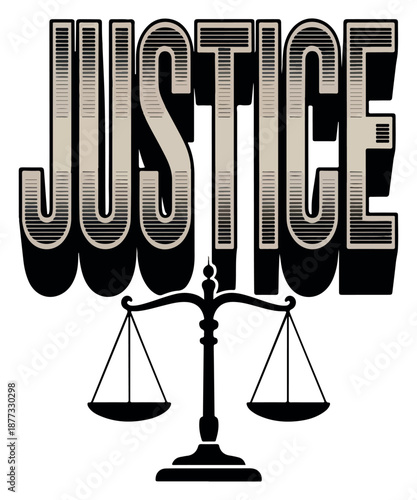 Justice Scale Graphic Design