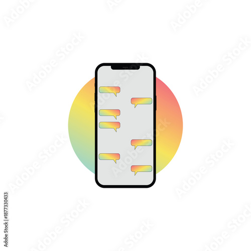 Realistic smartphone mockup. perspective mobile phone mockup with blank screen, Vector illustration