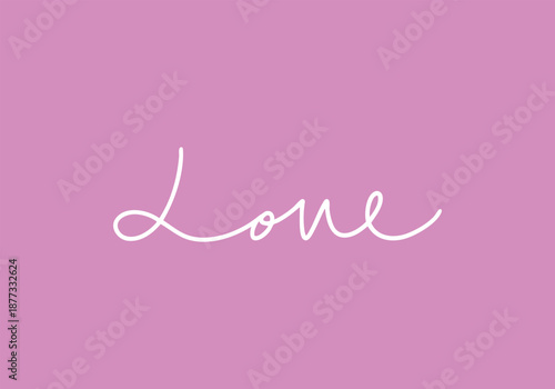 loveの文字のあるピンクのカード