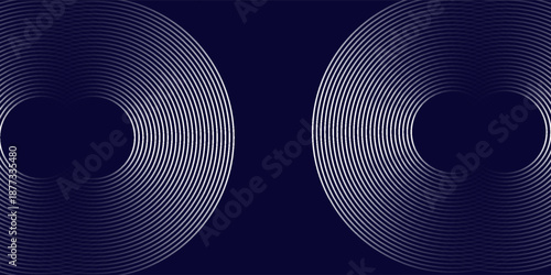 Modern dark blue abstract horizontal banner background with glowing geometric lines.Suitable for covers, brochures, presentations, flyers. modern design eps10