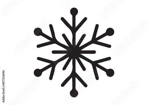 Snowflakes icon, Snowflakes solid vector