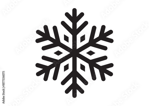 Snowflakes icon, Snowflakes solid vector