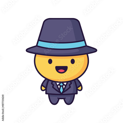 Detective Cartoon Character Illustration