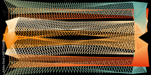 generative mix  color unregular triangle, zigzag abstract colorful background image for banner, poster, design. Backdrop in mix.