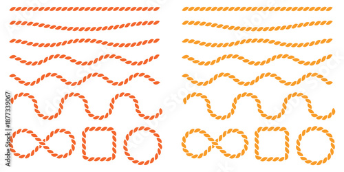 Nautical Rope Border Vector Frame