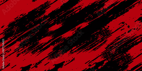 Grunge texture effect background. Distressed rough dark abstract textured. Black isolated on red. Graphic design element vintage style decoration concept grunge vector red black modern