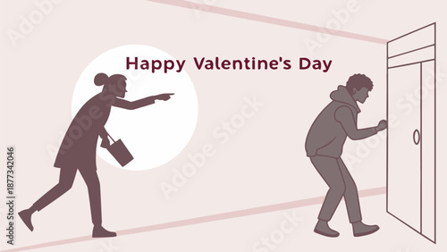 Couple celebrating Valentine's Day with humor and love