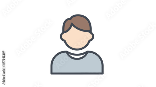 Simple Cartoon Illustration of a Person.