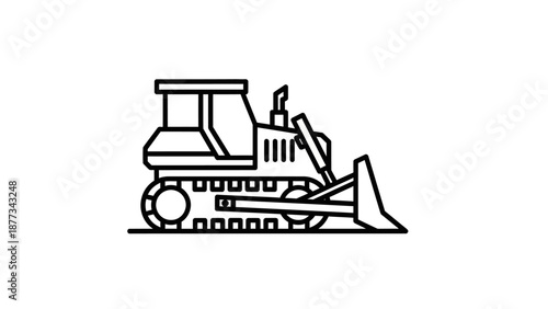 Bulldozer Construction Heavy Equipment Machine.
