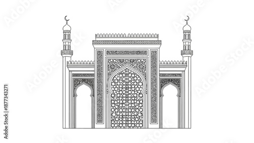 Intricate Archway with Ornate Details.