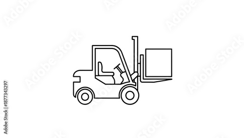 Forklift Machine Industrial Equipment Vehicle.