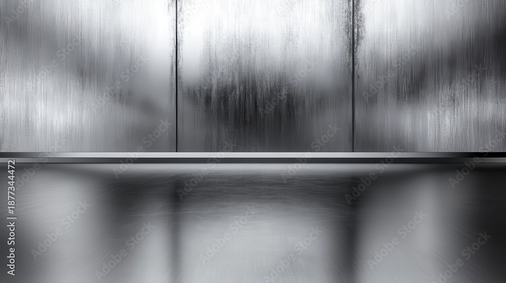 Obraz premium Sleek, Modern Metal Paneling with Subtle Texture