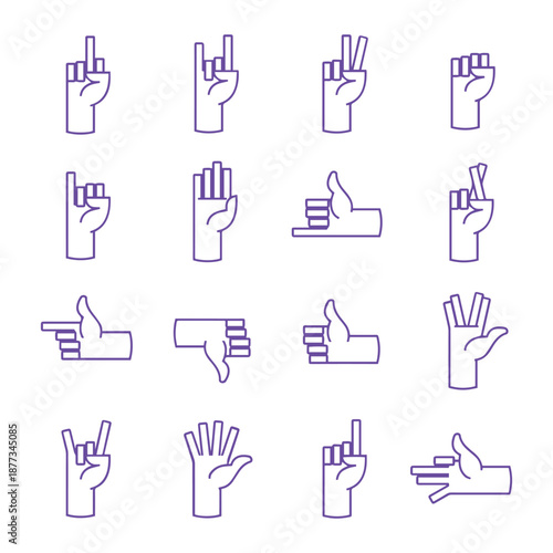 Thumbs Up Down Line Icons