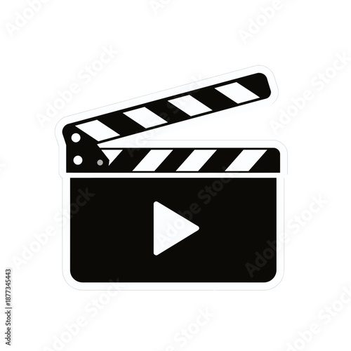 Video play clapperboard app icon.