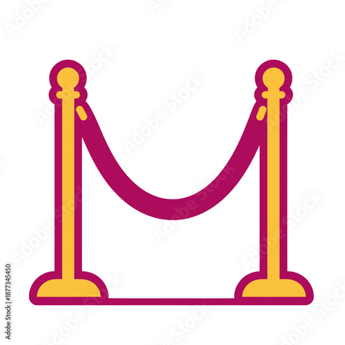 VIP Area Red Carpet Vector Icon.