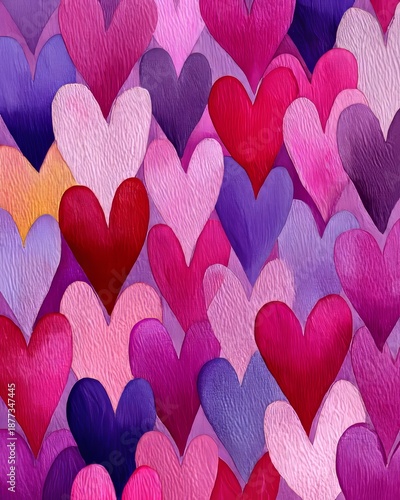 Valentine's Day background featuring a seamless hearts pattern