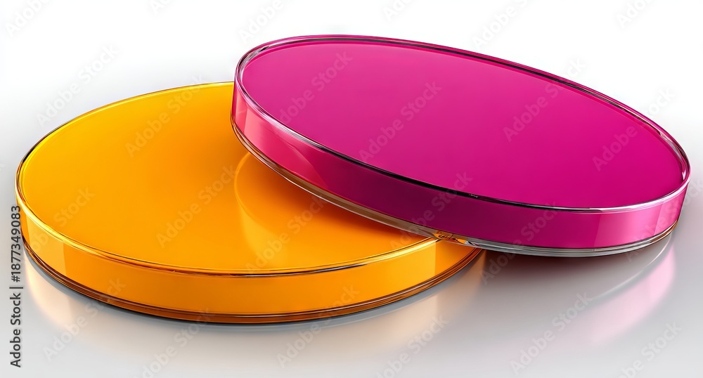 Fototapeta premium Glossy pink 3D toggle switch button intended for control of a girl's app