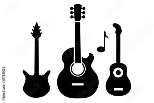 electric guitar vector illustration, guitar icon 