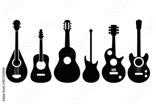 electric guitar vector illustration, guitar icon 