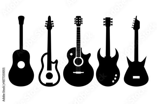 electric guitar vector illustration, guitar icon 