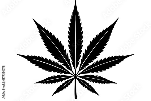 cannabis leaf vector illustration, cannabis leaf icon